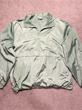 Bala Sage Green Windbreaker Half-Zip  Pullover Jacket